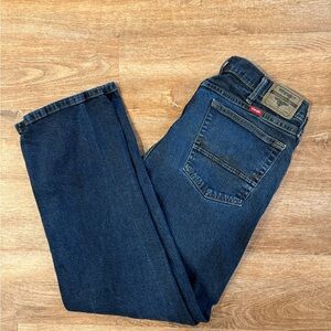 Wrangler Relaxed Boot Jeans Mens 34x30 Dark Wash Classic Denim